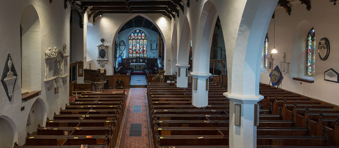 Inside view of St Peter's Church